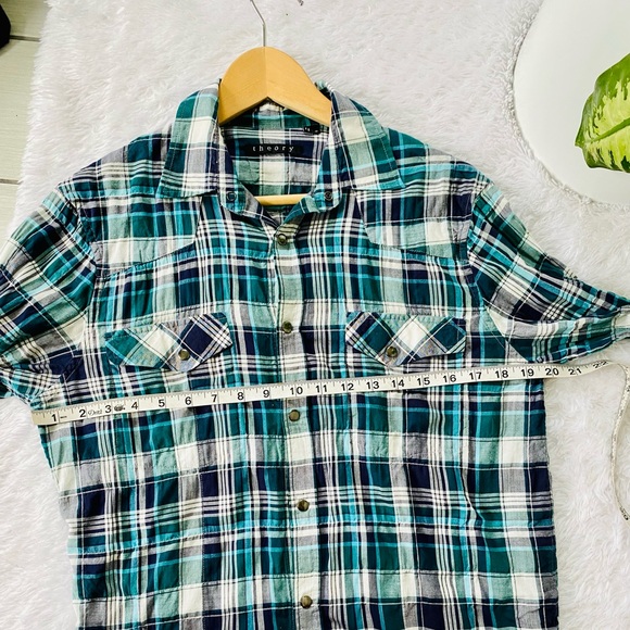Theory Plaid Button Down - Picture 8 of 11
